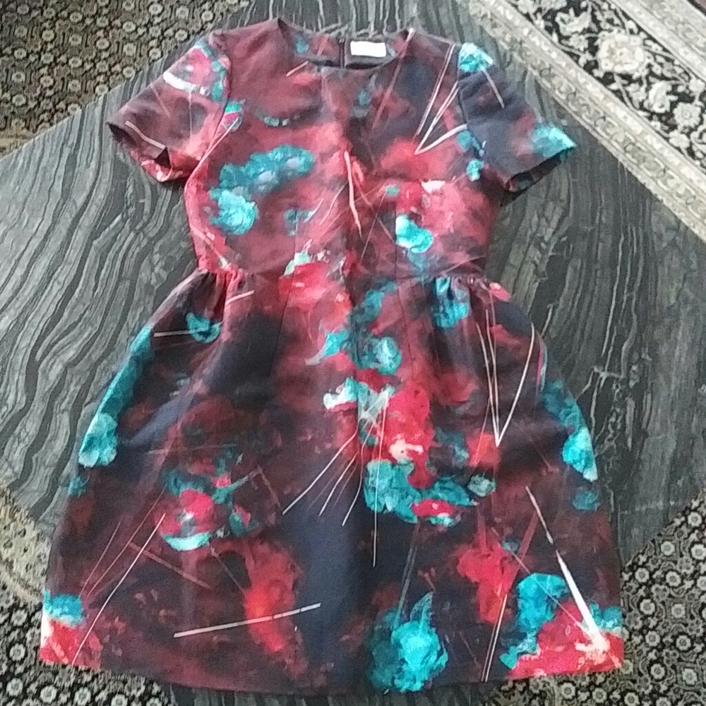 CALLA PARIS - silk cotton floral dress